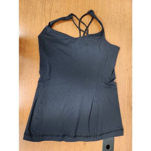 Lululemon Free To Be Tank Luxtreme Built In Bra solid black size 6 original - Picture 1 of 5